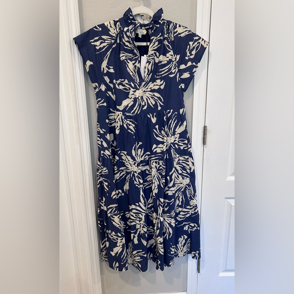 Women’s Pinch brand (Avara) blue and cream midi dress